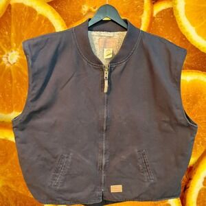 C.E. Schmidt Workwear Mens 3XL Black Sherpa‎ Lined Canvas Vest
